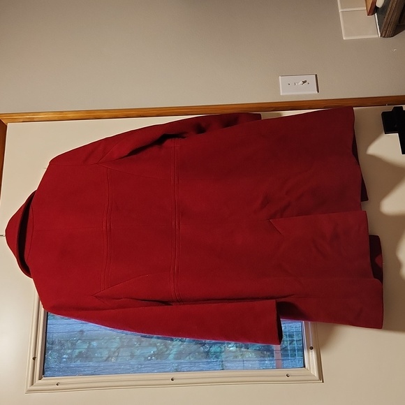 Red Burgundy Wool Coat - Picture 9 of 12